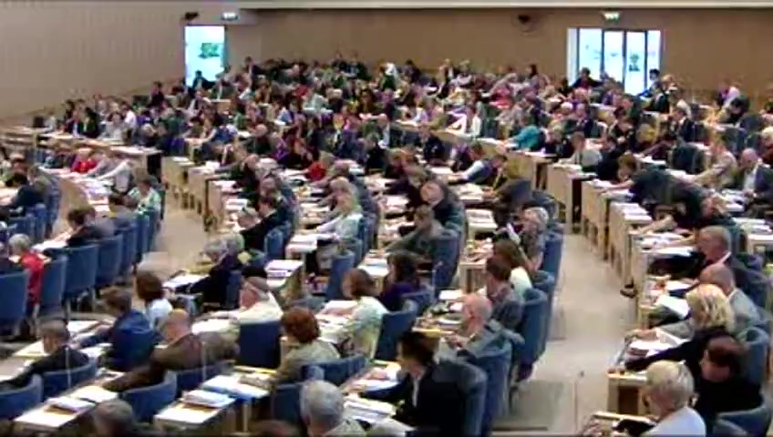 Stillbild från debatten i kammaren