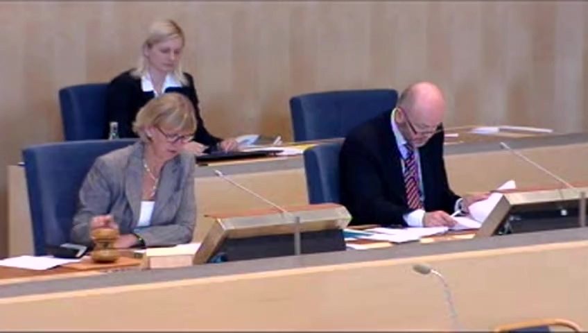Stillbild från debatten i kammaren
