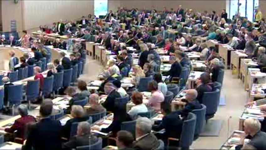 Stillbild från debatten i kammaren