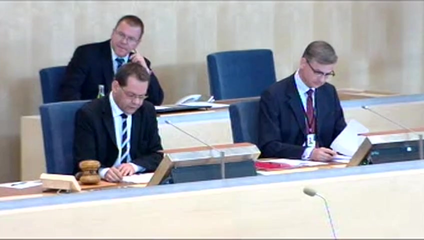 Stillbild från debatten i kammaren