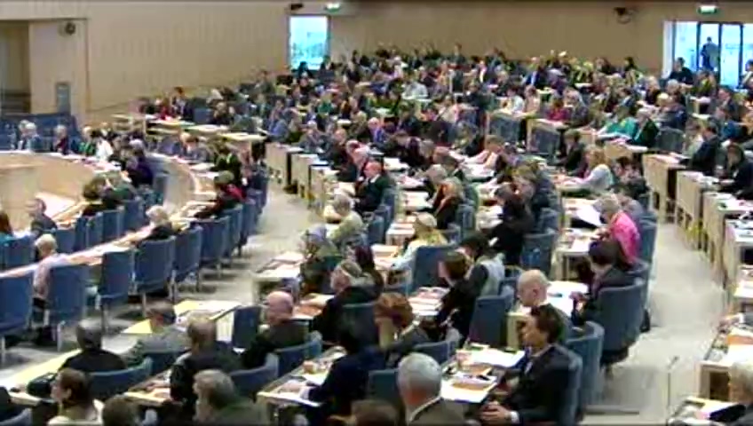 Stillbild från debatten i kammaren