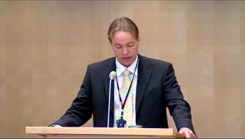 Stillbild från Debatt om förslag: Riksbankens förvaltning 2010