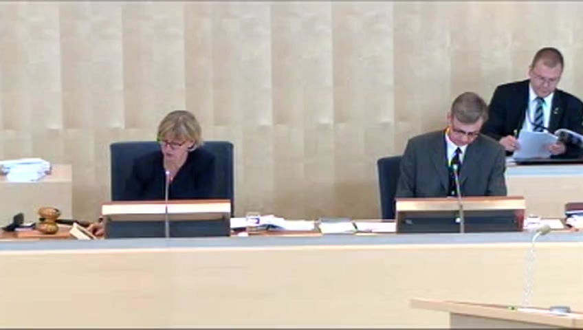 Stillbild från debatten i kammaren