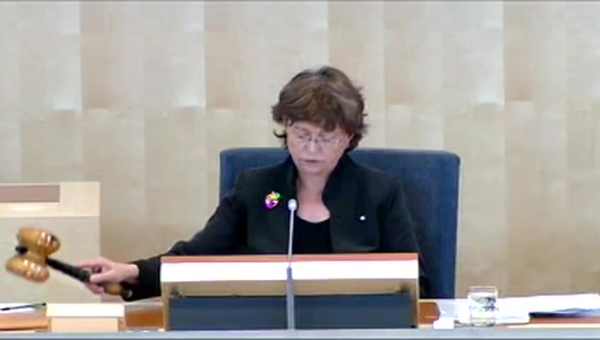 Stillbild från debatten i kammaren