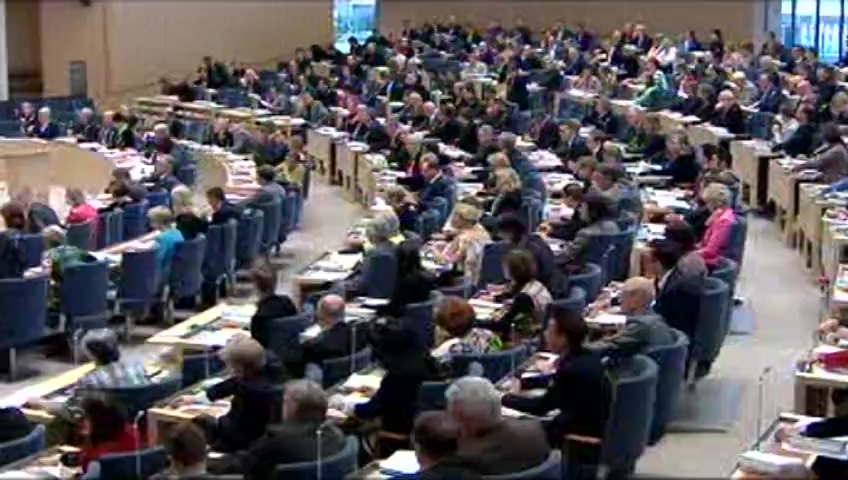 Stillbild från debatten i kammaren
