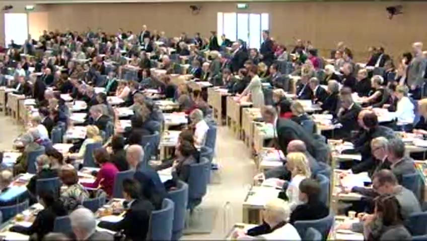 Stillbild från debatten i kammaren