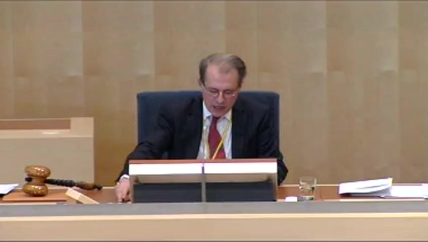 Stillbild från debatten i kammaren