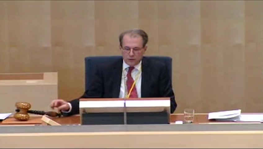 Stillbild från debatten i kammaren