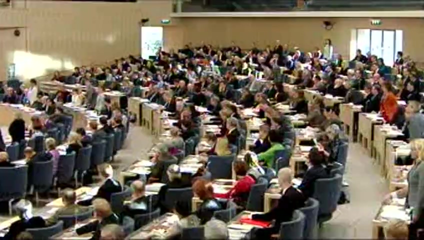 Stillbild från debatten i kammaren
