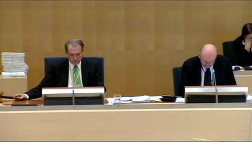 Stillbild från debatten i kammaren