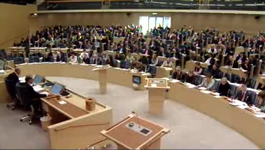 Stillbild från debatten i kammaren