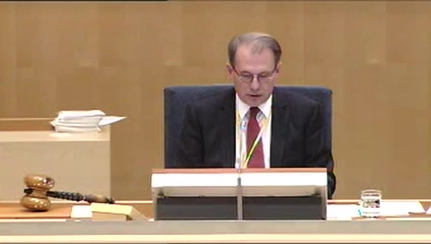 Stillbild från debatten i kammaren