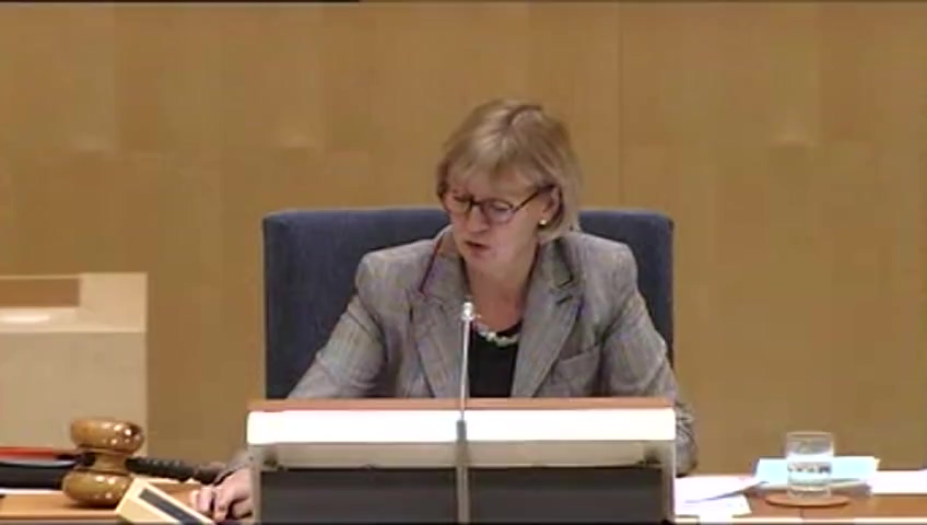 Stillbild från debatten i kammaren
