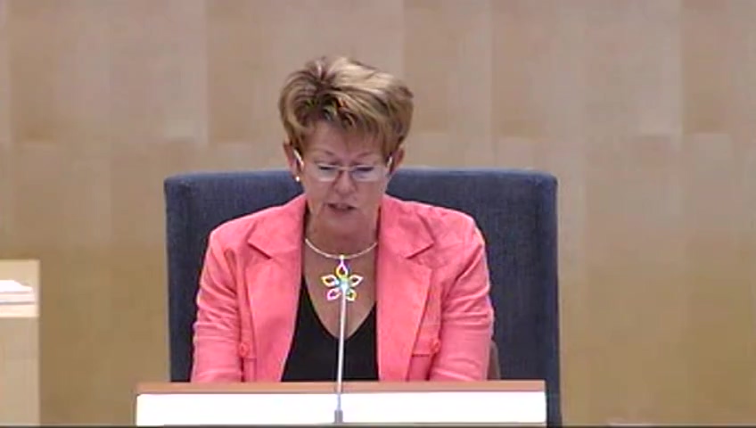 Stillbild från debatten i kammaren