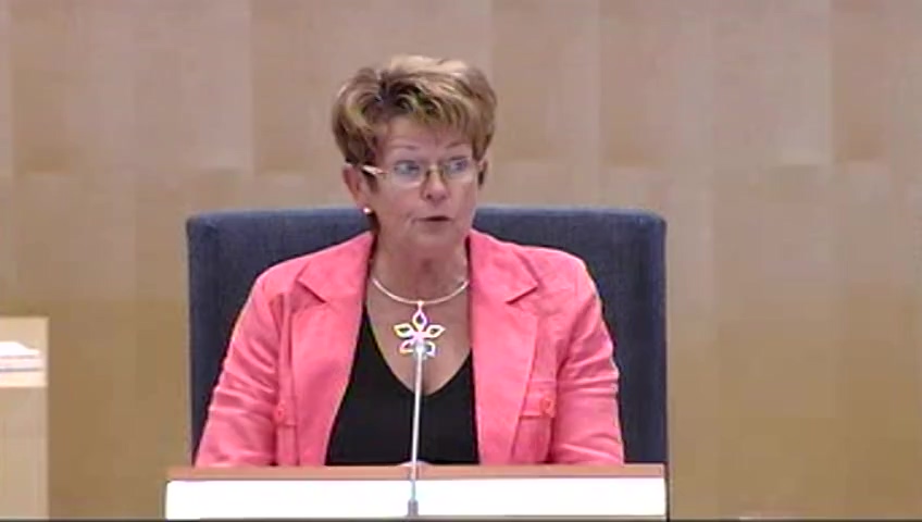 Stillbild från debatten i kammaren