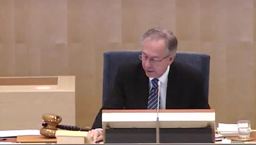 Stillbild från debatten i kammaren