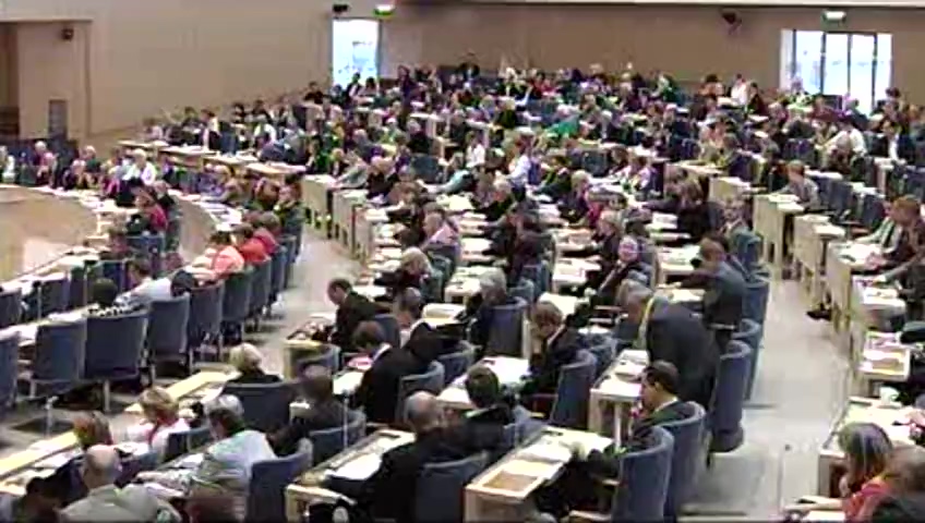 Stillbild från debatten i kammaren