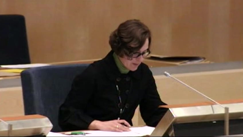 Stillbild från debatten i kammaren