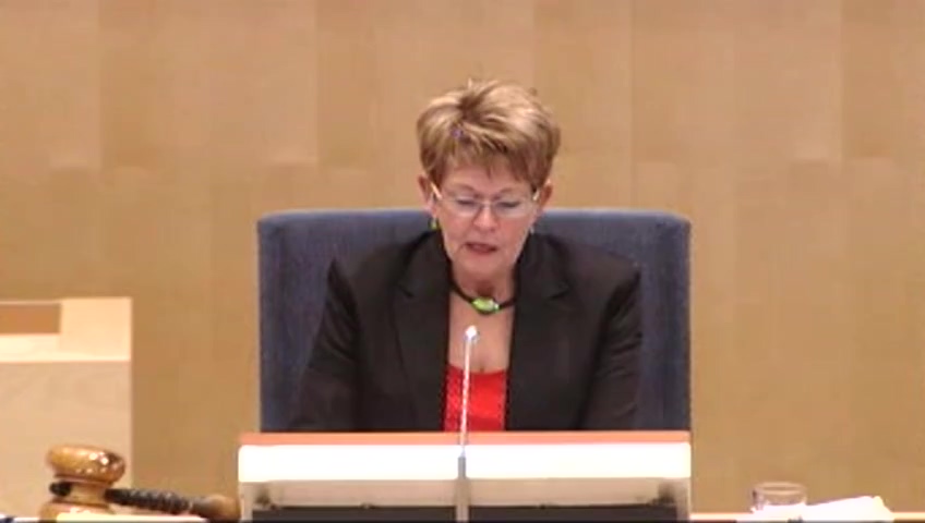Stillbild från debatten i kammaren