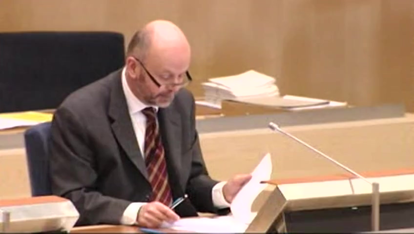 Stillbild från debatten i kammaren