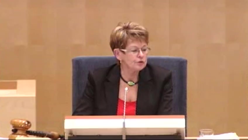 Stillbild från debatten i kammaren
