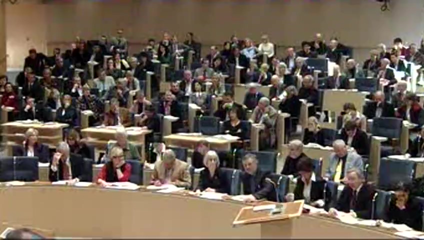 Stillbild från debatten i kammaren
