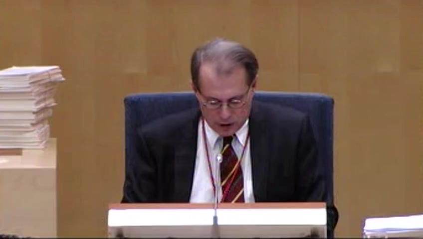 Stillbild från debatten i kammaren