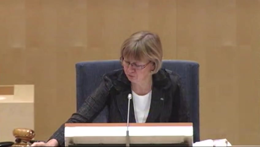 Stillbild från debatten i kammaren