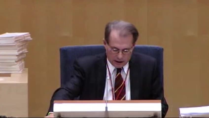 Stillbild från debatten i kammaren
