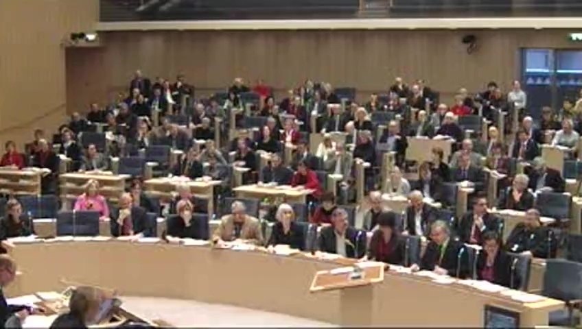 Stillbild från debatten i kammaren