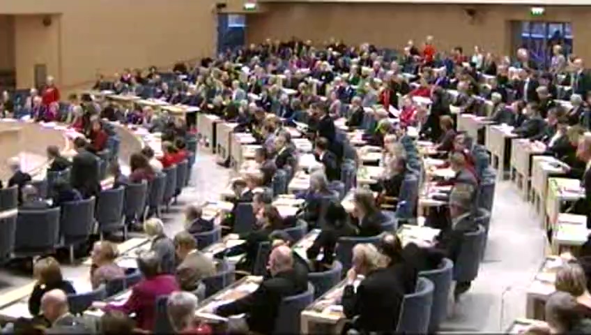 Stillbild från debatten i kammaren