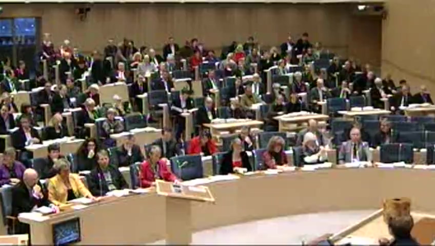 Stillbild från debatten i kammaren