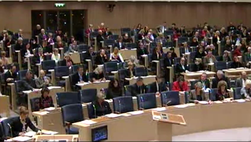 Stillbild från debatten i kammaren