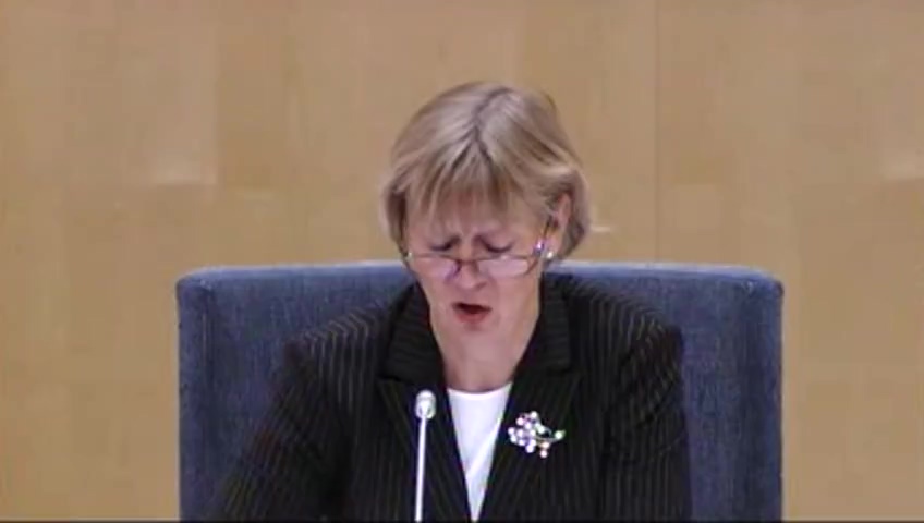 Stillbild från debatten i kammaren