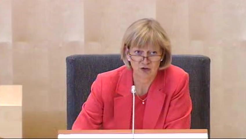 Stillbild från debatten i kammaren