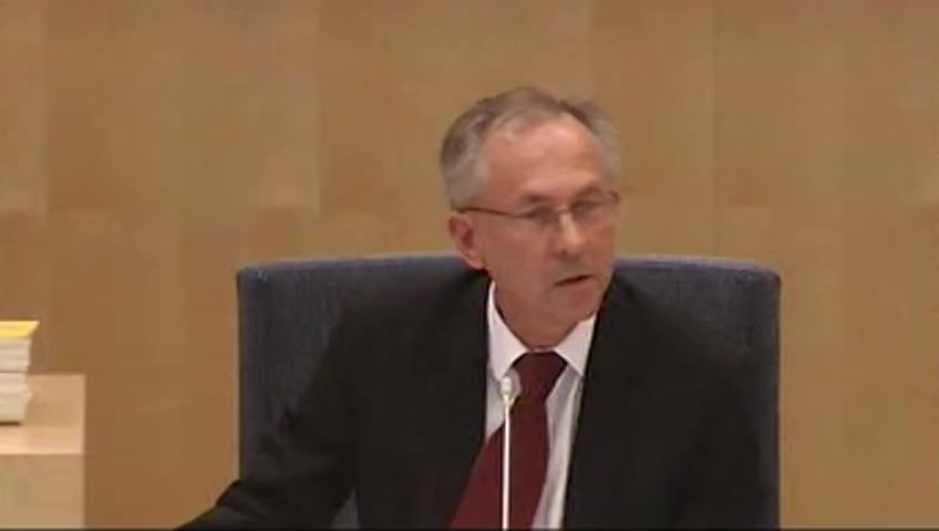 Stillbild från debatten i kammaren