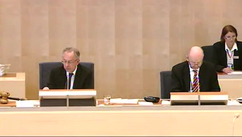 Stillbild från debatten i kammaren
