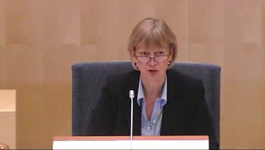 Stillbild från debatten i kammaren