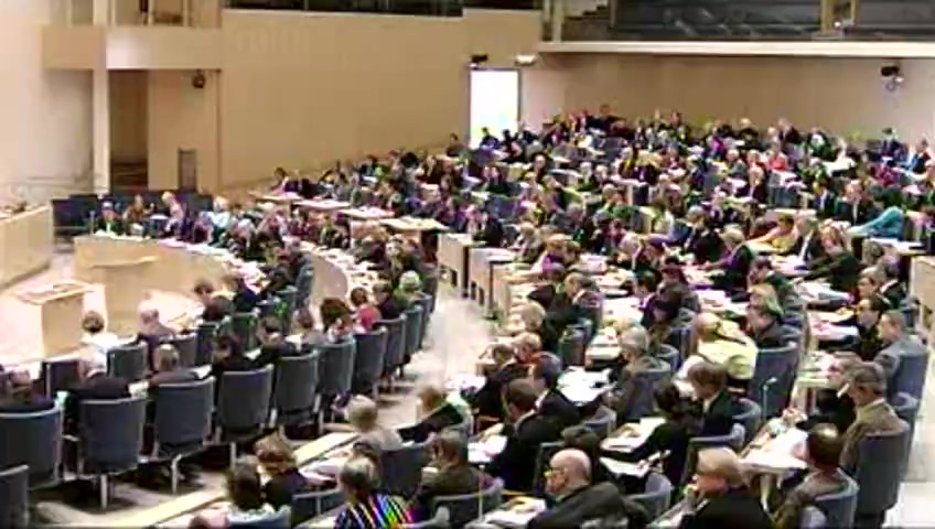 Stillbild från debatten i kammaren