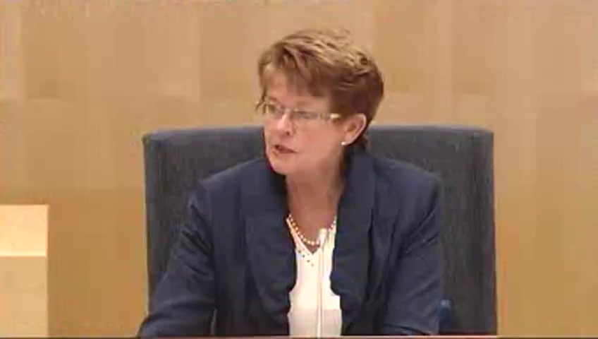 Stillbild från debatten i kammaren
