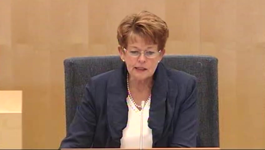 Stillbild från debatten i kammaren