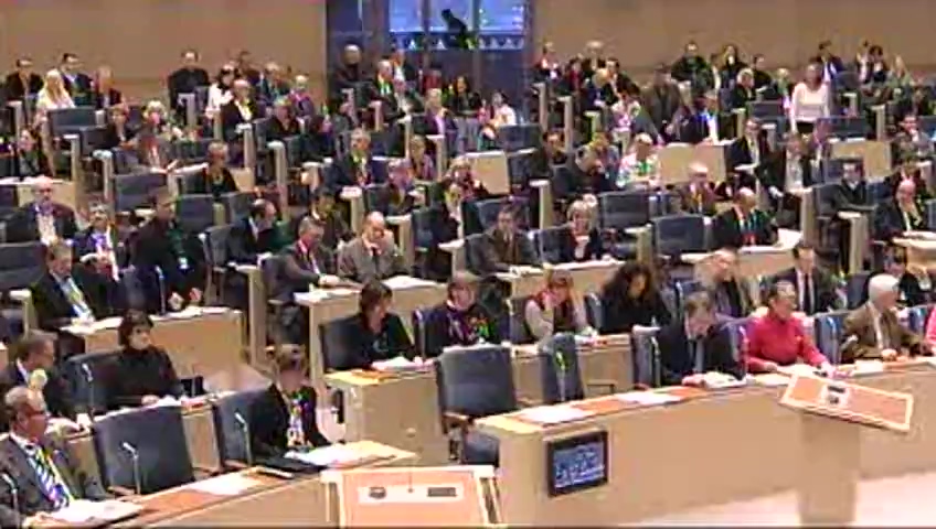 Stillbild från debatten i kammaren