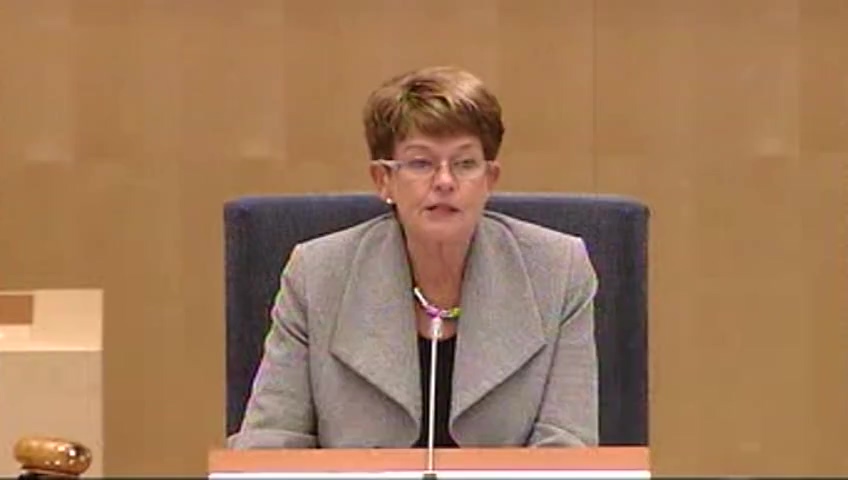 Stillbild från debatten i kammaren