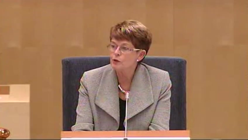 Stillbild från debatten i kammaren
