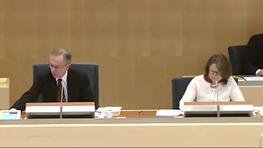 Stillbild från debatten i kammaren