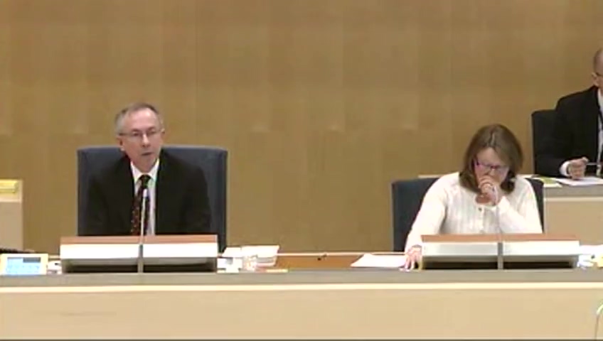 Stillbild från debatten i kammaren