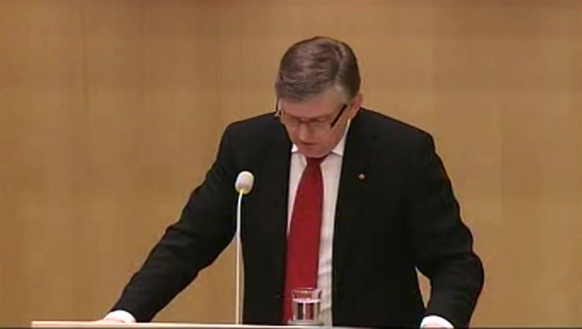 Stillbild från Debatt om förslag: Försvar och samhällets krisberedskap – budgetåret 2009