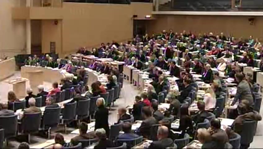 Stillbild från debatten i kammaren