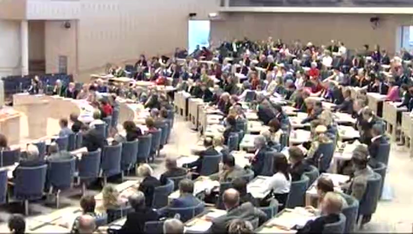 Stillbild från debatten i kammaren