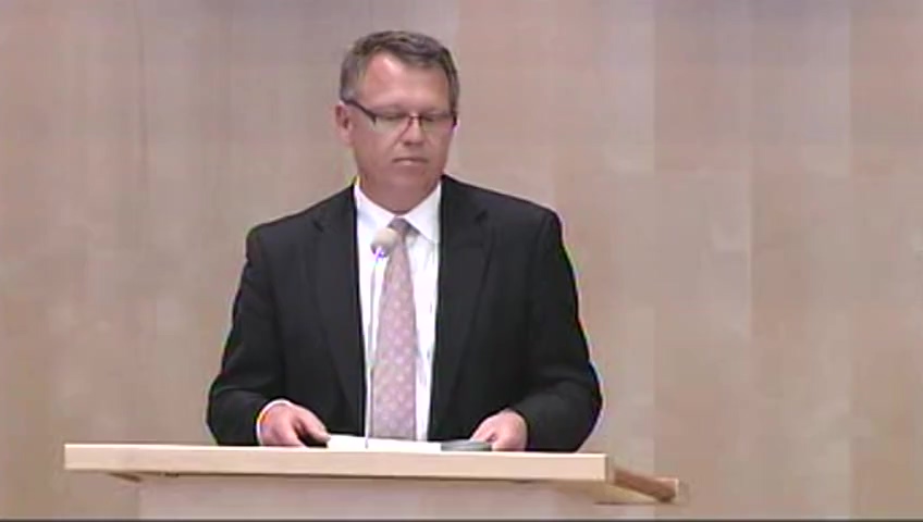 Stillbild från debatten i kammaren